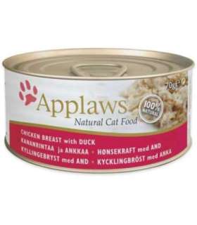 APPLAWS Natural Cat Food Chicken breast with duck - wet cat food - 70g