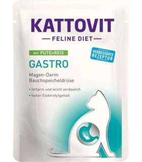 KATTOVIT Feline Diet Gastro Turkey with rice - wet cat food - 85g