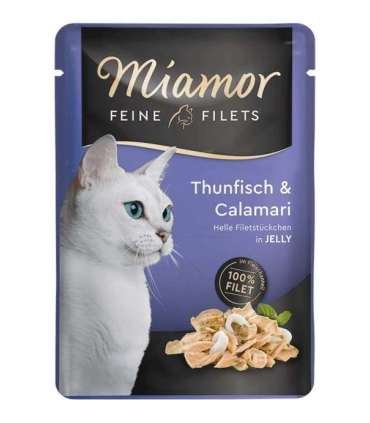 MIAMOR Feine Filets Tuna with squid - wet cat food - 100g