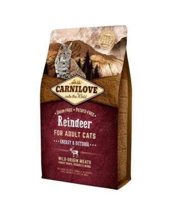 CARNILOVE Cat Energy & Outdoor Reindeer - dry cat food - 2kg