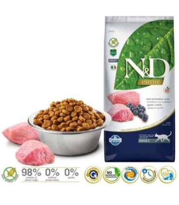 FARMINA N&D Prime Lamb & Blueberry - dry cat food - 5 kg