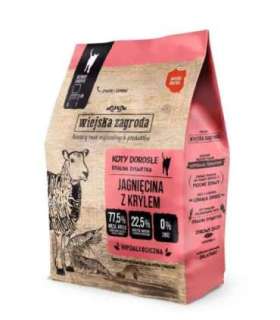 WIEJSKA ZAGRODA Lamb with krill - dry cat food - 400g