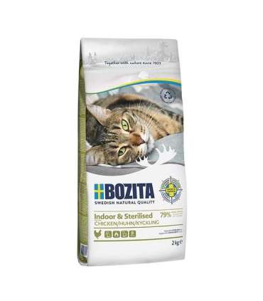 Bozita - Indoor & Sterilised Chicken   - dry food for sterilised cats - 2kg