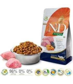 FARMINA N&D Pumpkin Cat Lamb and Blueberry Neutered Adult - dry cat food - 1.5 kg