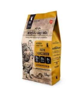 WIEJSKA ZAGRODA Turkey and chicken for kittens - dry cat food - 1,6kg