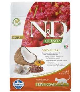 FARMINA N&D Quinoa Skin&Coat Cat Herring and Coconut Adult - dry cat food - 300 g