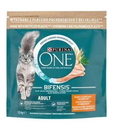 PURINA One Bifensis Adult Chicken - dry cat food - 1,5 kg