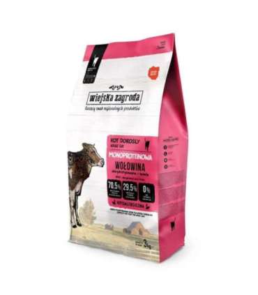 WIEJSKA ZAGRODA Monoprotein Beef - dry cat food - 3kg