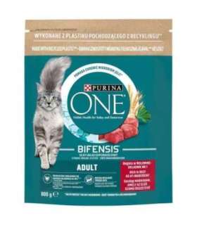 PURINA One Bifensis Adult Beef - dry cat food - 800 g