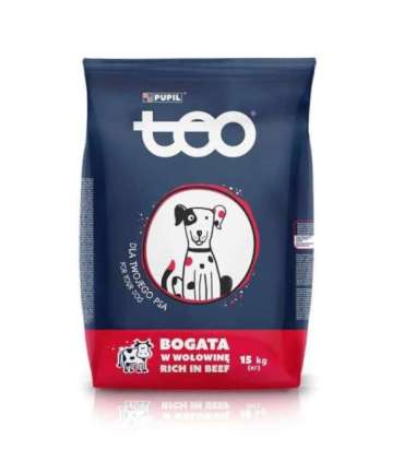 TEO Rich in beef - dry dog food - 15kg