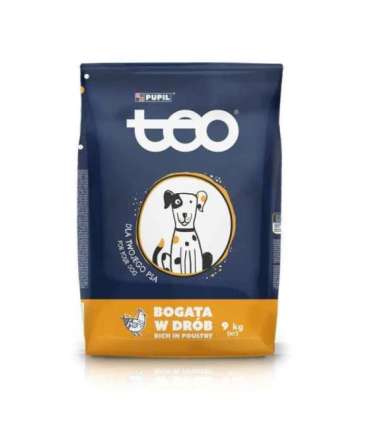 TEO Rich in poultry - dry dog food - 9kg