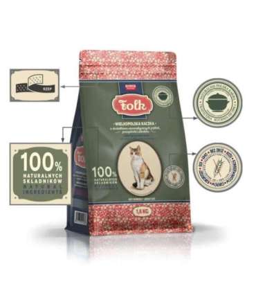 FOLK Greater Poland duck with apples, quail and herring - dry cat food - 1,6kg