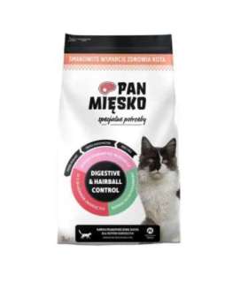PAN MIĘSKO Digestive & Hairball Control Turkey - dry cat food - 3kg