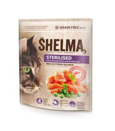 SHELMA Sterilised Rich in salmon - dry cat food - 750g