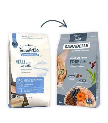 BOSCH Sanabelle Life Adult Trout with blueberries - dry cat food - 8kg
