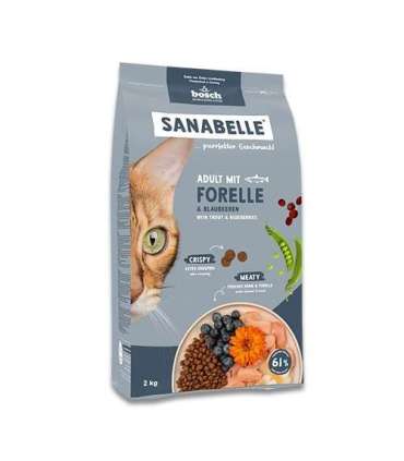BOSCH Sanabelle Life Adult Trout with blueberries - dry cat food - 8kg