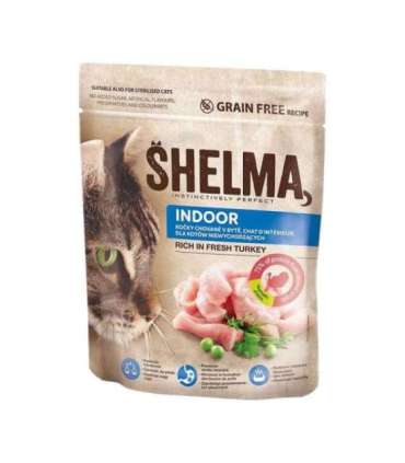 SHELMA Indoor Rich in turkey - dry cat food - 750g