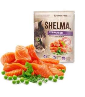 SHELMA Sterilised Salmon - dry cat food - 1,4kg