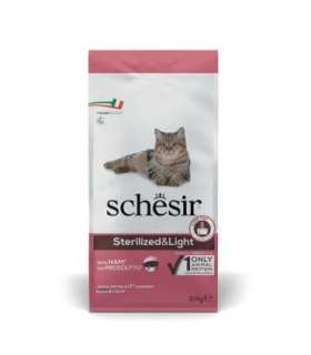 SCHESIR Adult Sterilized & Light with ham - dry cat food - 10kg