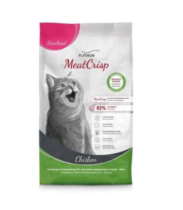 PLATINUM MeatCrisp Sterilised Chicken - dry cat food - 1,5kg