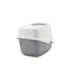 SAVIC Nestor White-Grey - Covered Cat Litter Box - 56x39x38.5 cm - 1 pc