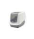 SAVIC Nestor White-Grey - Covered Cat Litter Box - 56x39x38.5 cm - 1 pc