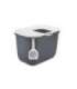 SAVIC HOP Anthracite with White Lid – Cat Litter Tray – 58.5x39x39.5 cm – 1 pc.