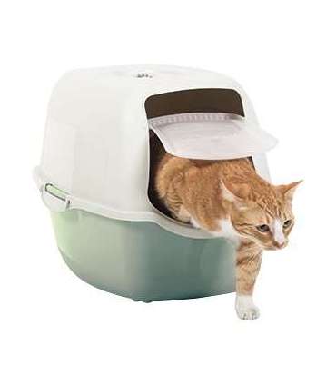 ROTHO Bailey Hooded litter box Green, White