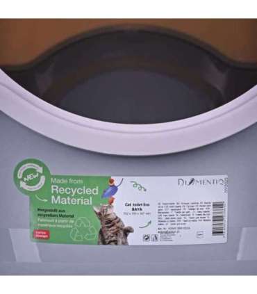 DIAMENTIQ BAYA whie/light grey -  cat litter box - 55,5 x 40 x 38,7 cm