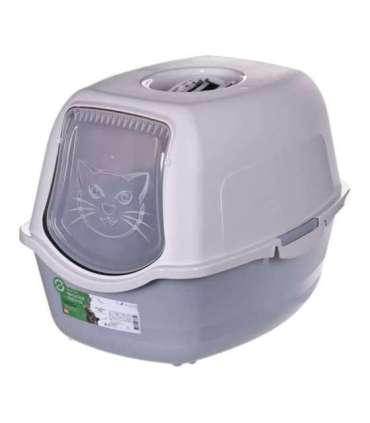 DIAMENTIQ BAYA whie/light grey -  cat litter box - 55,5 x 40 x 38,7 cm