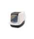 SAVIC Nestor White-Black - Covered Cat Litter Box - 56x39x38.5 cm - 1 pc