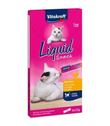 VITAKRAFT Liquid Snack Chicken - cat treats - 6 x 15g