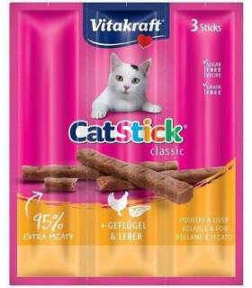 VITAKRAFT CatStick Mini with poultry and liver - cat treats - 3 pcs