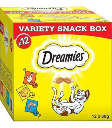 DREAMIES Variety Snack Box - cat treats - 12x60 g