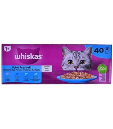 WHISKAS Fish Favourites in jelly - wet cat food - 40x85 g