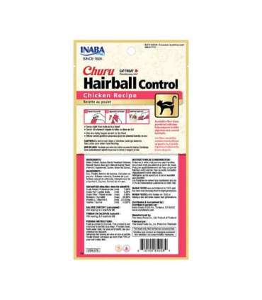 INABA Churu Hairball Chicken - cat treat - 4x14 g
