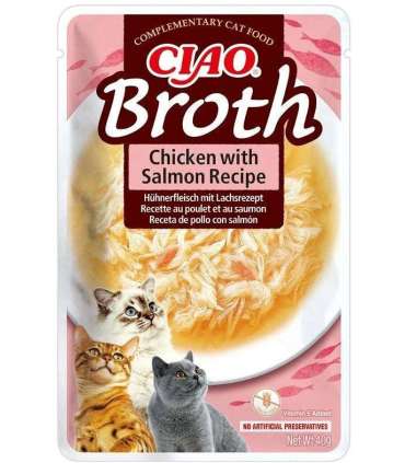 INABA Ciao Broth Chicken & Salmon - cat treats - 40g