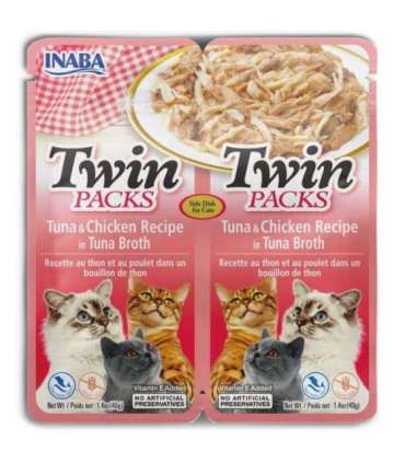 INABA CAT Twin Tuna with Chicken in Broth – cat treat – 2x40g