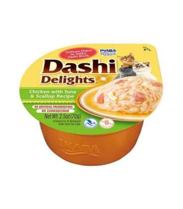 INABA Dashi Delights chicken tuna & scallop bouillon - cat treat - 70g
