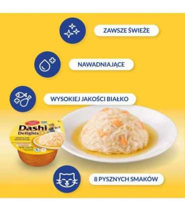 INABA Dashi Delights Chicken with cheese in broth - cat treats - 70g