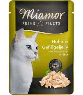 MIAMOR Feine Filets Chicken with poultry jelly - wet cat food - 100g