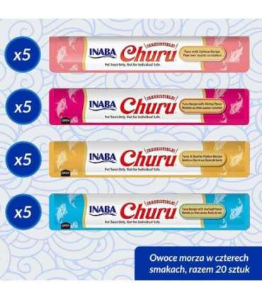 INABA Churu Variety box Seafood - cat treats - 20 x 14g