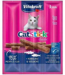 VITAKRAFT CatStick Classic Cod and saithe - cat treats - 18g
