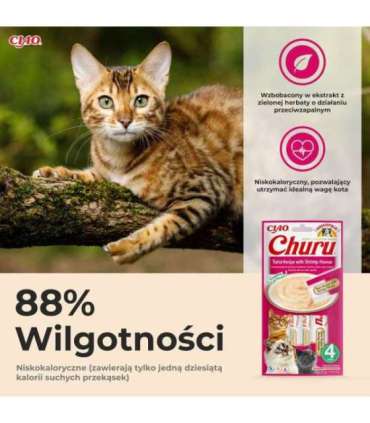 INABA Churu Tuna with shrimp flavour - cat treats - 4x14 g