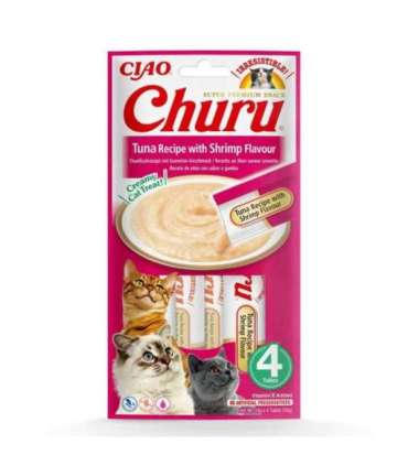 INABA Churu Tuna with shrimp flavour - cat treats - 4x14 g