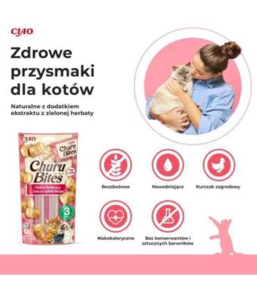 INABA Churu Bites Chicken with tuna and salmon - cat treats - 3x10 g