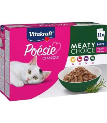 VITAKRAFT Poésie Classique Meaty choice - wet cat food - 12 x 85g