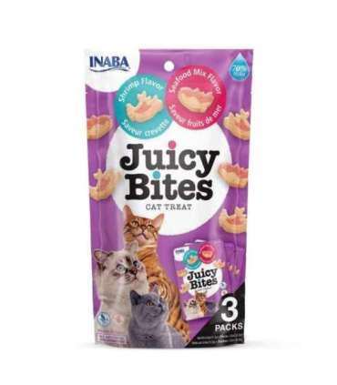 INABA Juicy Bites Shrimp and Seafood - cat treats - 3x11,3 g