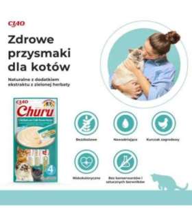 INABA Churu Chicken with Crab Recipe - cat treats - 4x14 g