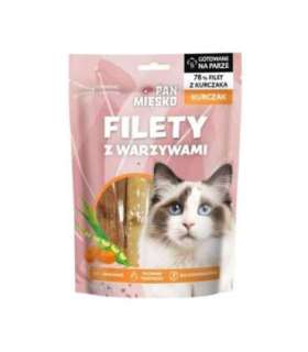 PAN MIĘSKO Fillets Chicken with vegetables - cat treats - 100g